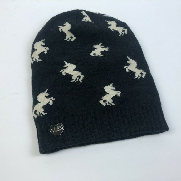 Betsey Johnson Accessories - Betsey Johnson Black Ivory Unicorn Women’s Winter